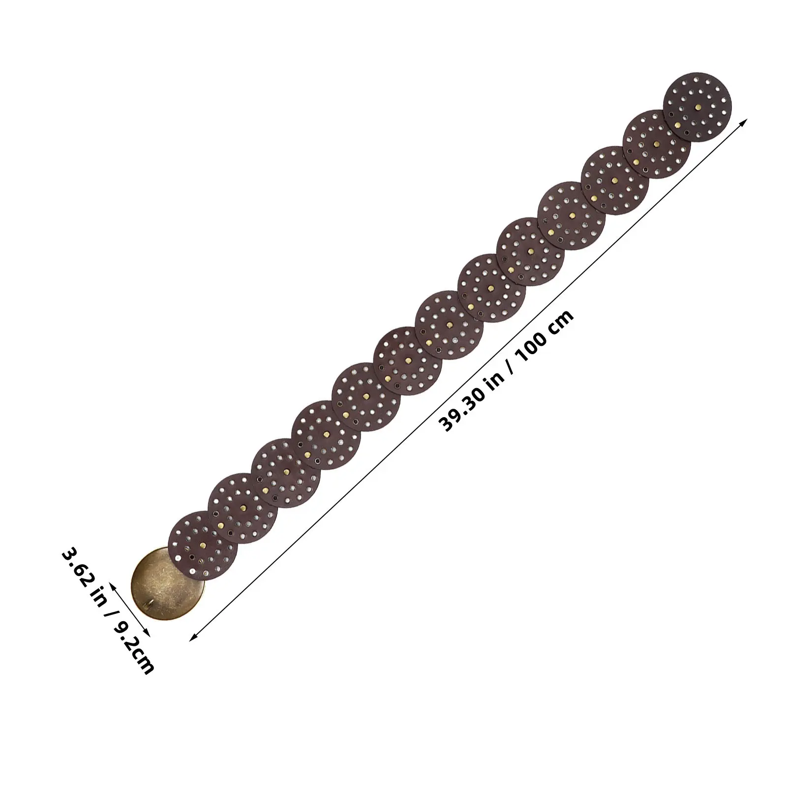 Women Waist Belt Vintage Disc Design Exaggerated Decoration for Dress Casual Skirts Beach Party Cosplay Accessories