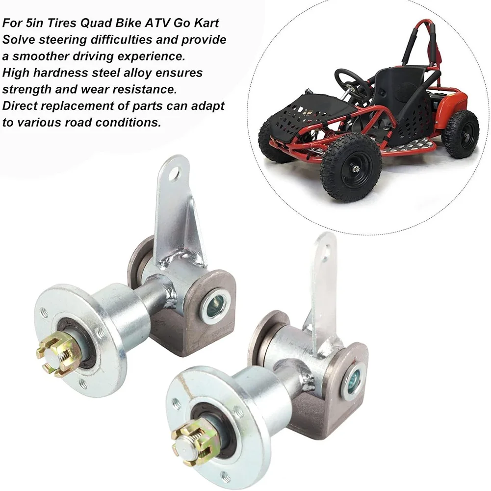 

﻿ Комплект поворотных кулаков ступицы переднего колеса для квадроцикла, квадроцикла, багги, мотоцикла, картинга, для гольф-кара, ступица, подшипник, фланцевый шпинделя
