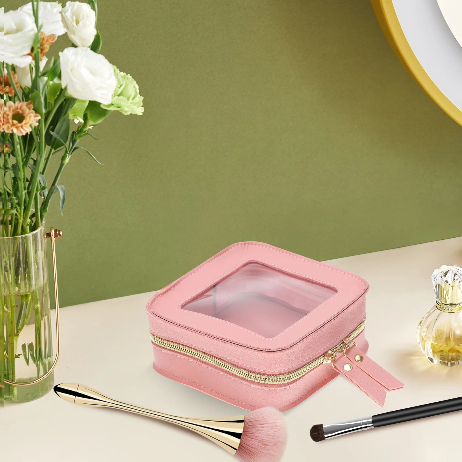 

Mini Bag Small Makeup Clear Toiletries Compartment Holder Travel Pouch