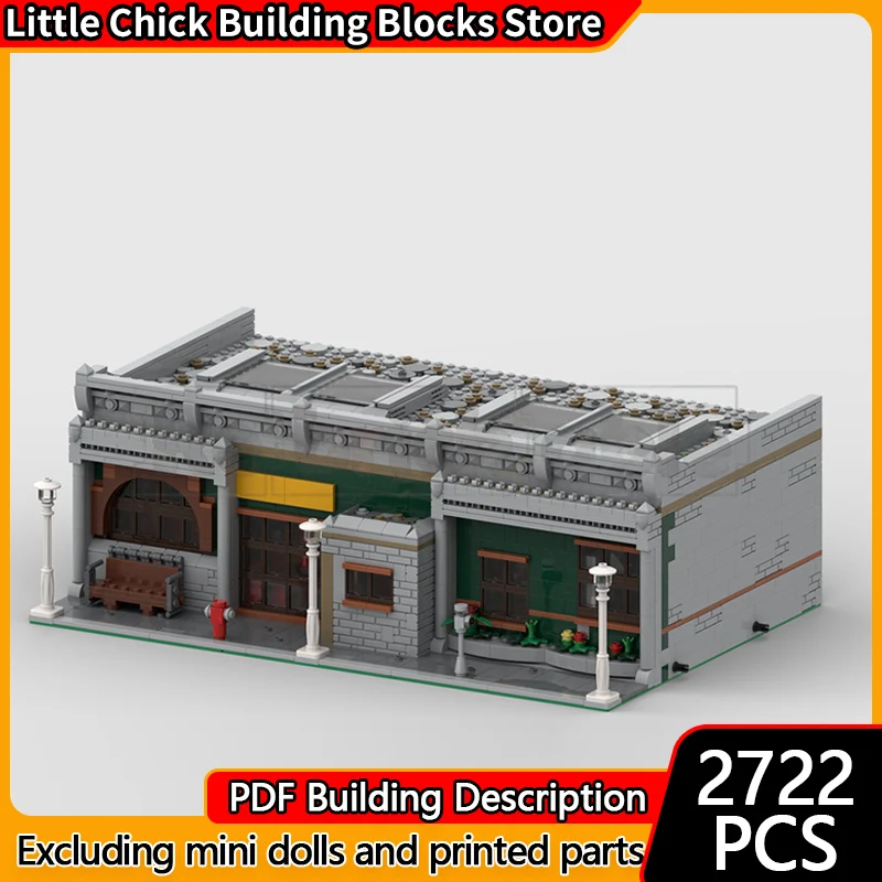 

City Street View Model MOC Building Bricks Central Perk Pub Modular Technology Children Holiday Gifts Assemble Toys Suit