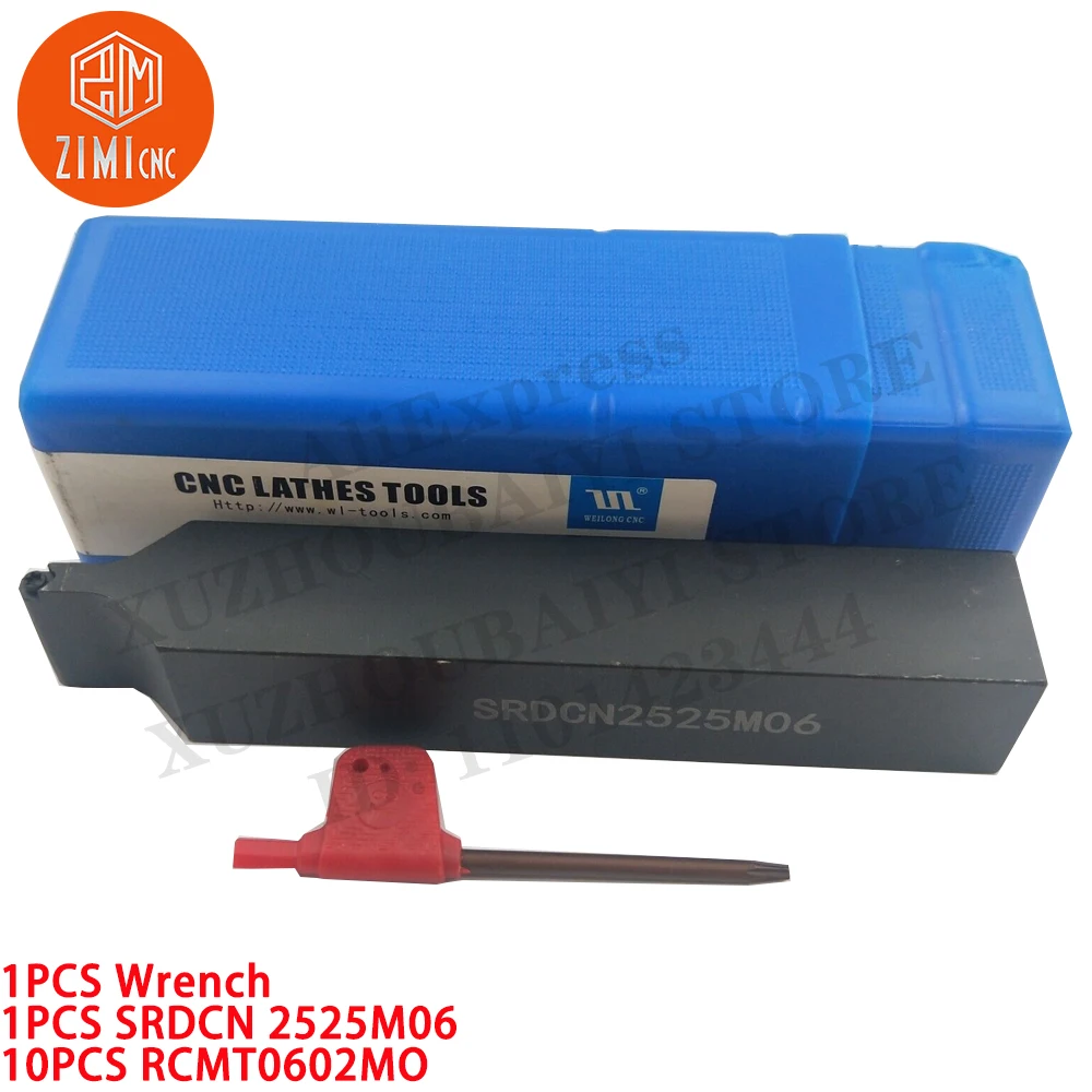 Imagem -03 - Peça Srdcn2525m06 25 mm Torno Externo Suporte para Ferramenta de Torneamento Mais 10 Pcs Rcmt0602mo Inserções Redondas de Metal Duro Torno Metálico Cnc Ferramentas de Corte 1