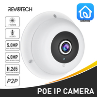 REVOTECH IP Camera 1.7mm Fisheye lens Indoor POE HD 4MP 5MP Security Camera CCTV Cam Video Surveillance System