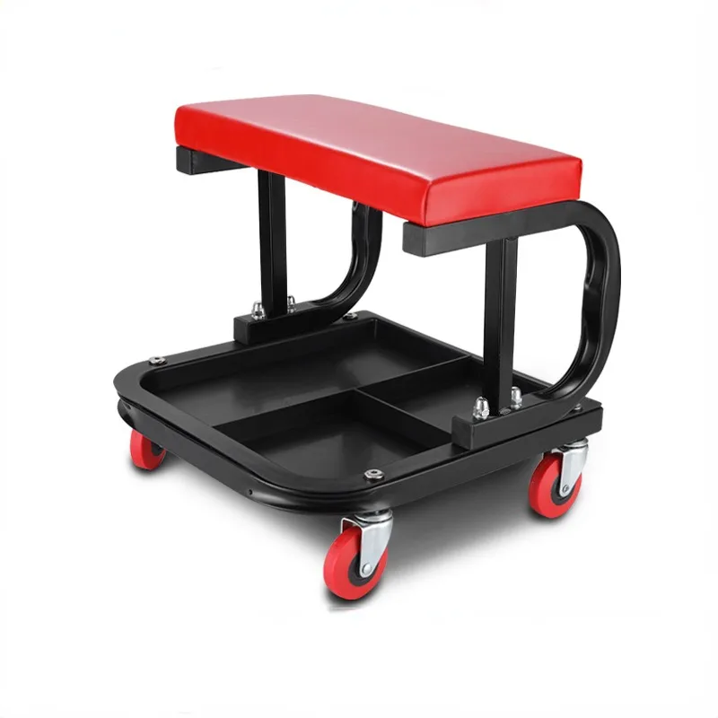 Rolling Creeper Seat Stool Mechanic Chair 4 Wheels Tray Tools Auto Repair TSX TOOL Multifunctional Mobile Repair U-shaped Stool