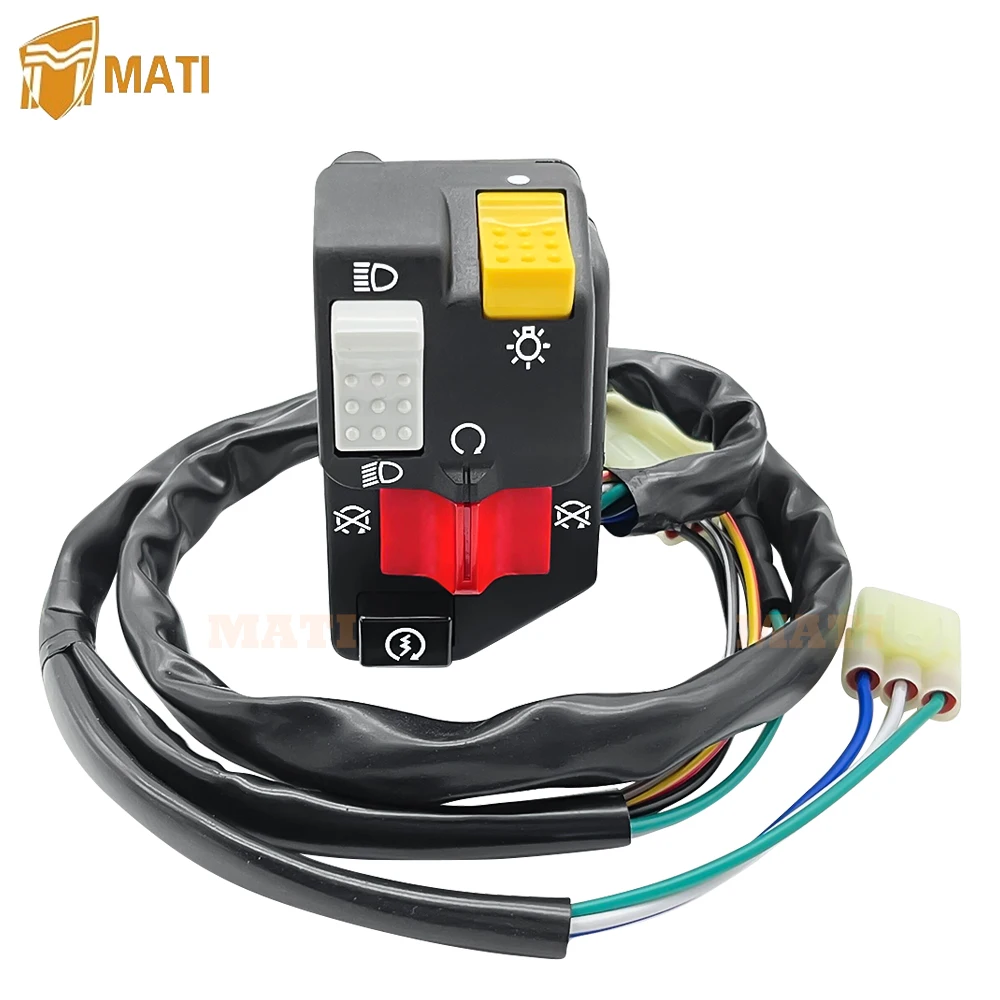 M MATI Left Handlebar Switch Start Kill Stop Headlight for Honda TRX250 TRX250EX Sportrax 250 EX 2006-2007 35200-HN6-A31