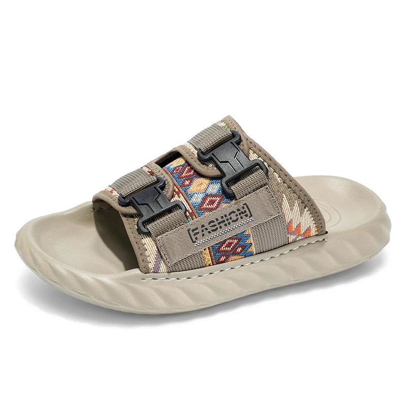 

Мужские летние модные тапочки, нескользящие тапочки на мягкой подошве, мужские спортивные пляжные сандалии для отдыха на открытом воздухе