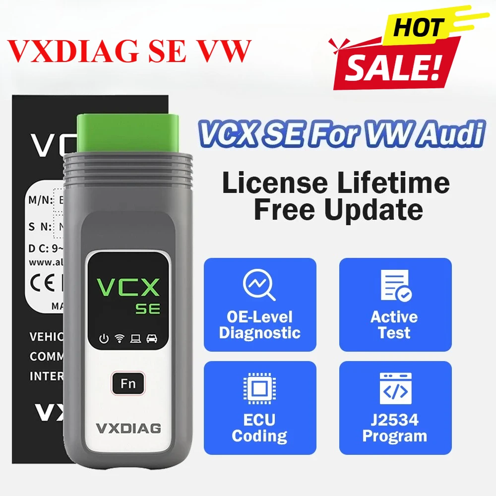VXDIAG SE VCX For VW Diagnostic Tool Car OBD2 DoIP Scanner Diagnosis ECU Coding J2534 Programming for Audi for Skoda