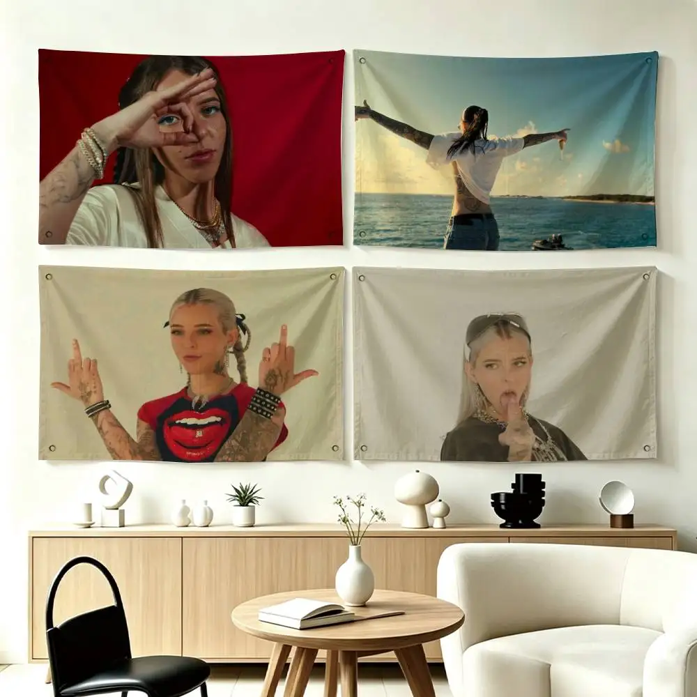Singer Y-Young Miko Flags for Bedrooms Home Decor Items Outdoor Decors Garage Decoration Flaga