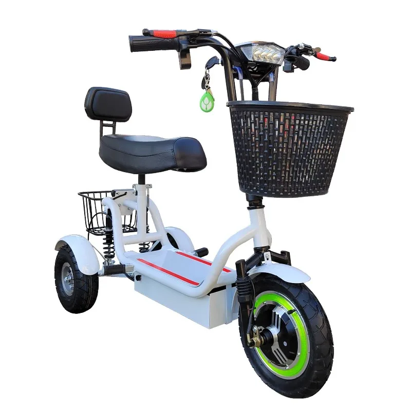 1 Piece Elderly Electric Tricycle 3-Wheel Adult Scooter for Home Leisure, Compact & Safe 48V 15Ah