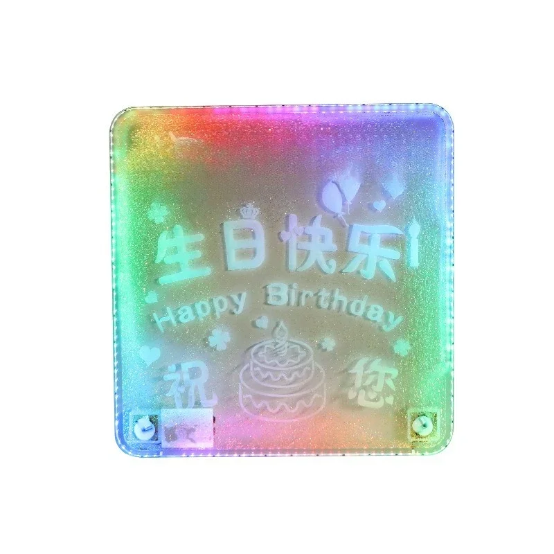 Bar luminous quicksand hand holding sign KTV large water sign happy birthday party event atmosphere led decoration