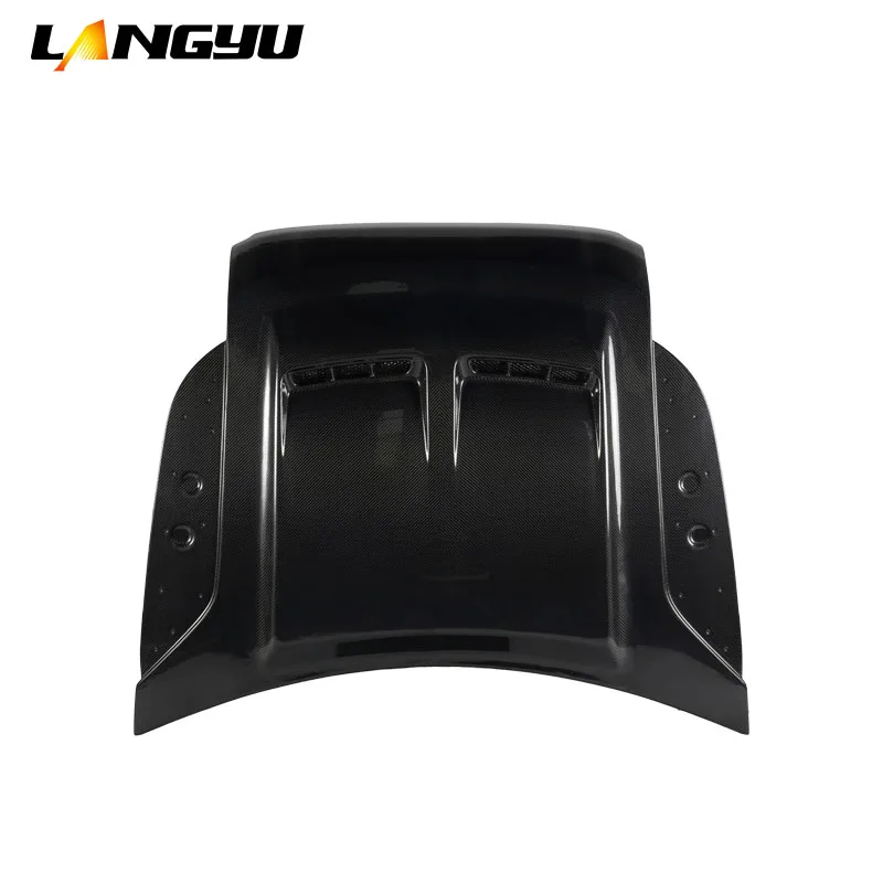 Langyu car body parts front engine hood dry carbon fiber SVR style engine hood FORLand Rover Defender 110 engine hood