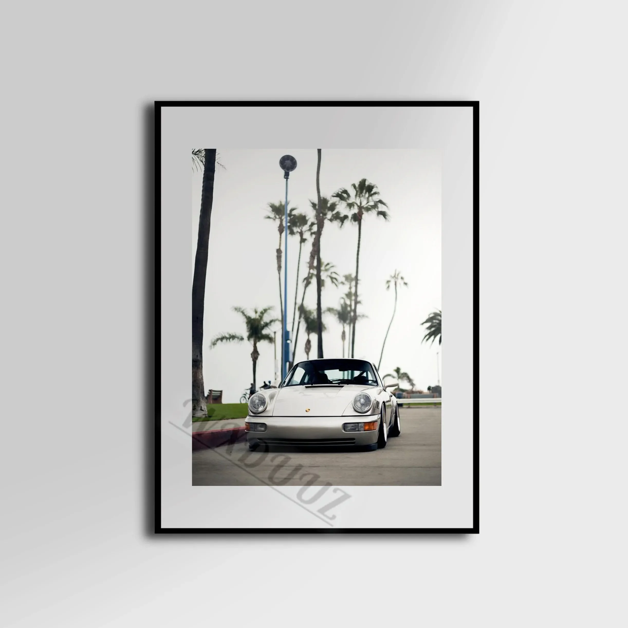 Nordic Vintage Schwarz-Weiß Ästhetische Wand kunst Klassische Supercar Street HD Öl auf Leinwand Plakate und bedruckte – Detail 6