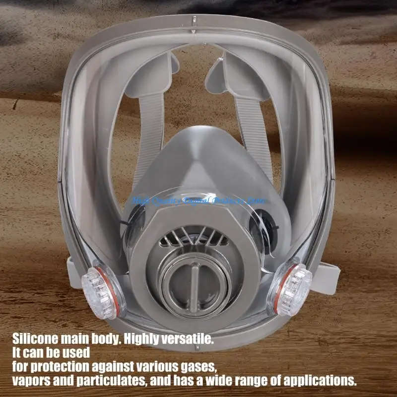 U2JE Full Face Respirator Mask Industrial Rubber Face for Respiratory Safety