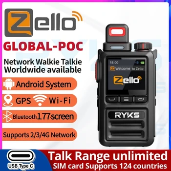 Zello 4G Android Lte 2G 3G Gsm Poc Netwerk Twee Weg Radio Lange Afstand Walkie Talkie Met Sim Kaart