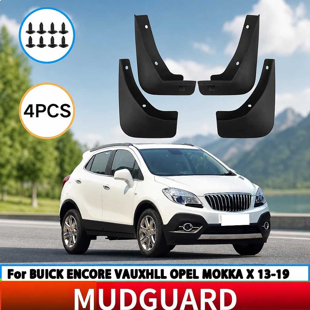 

For Buick Encore Opel Mokka X Vauxhall 2013-2019 Car Tire Fender Splash Mudguard Set 4pcs
