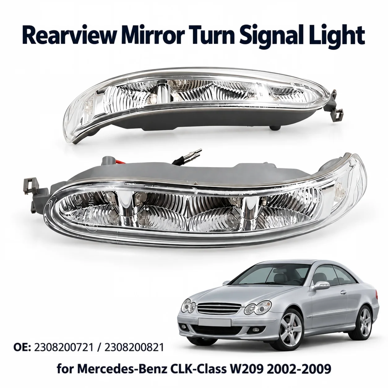 Car Rear View Mirror Indicator Light LED Side Mirror Turn Signal Lamp for Mercedes‑Benz CLK W209 Viano W639 2308200721
