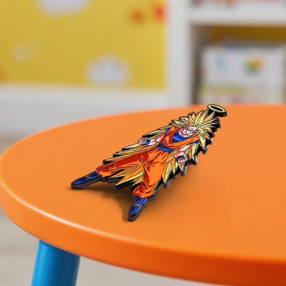 لعبة دراغون بول أنيمي جوكو كاكاروت شارة بروش معدنية كبيرة إكسسوارات الظهر والملابس والدبابيس والحلي. هدية صغيرة رائعة #5