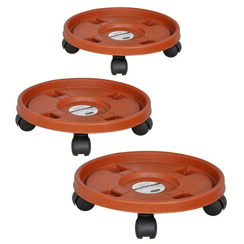 1pc, Removable Plant Stand Flower Pot Tray With Universal Wheel Heavy Rolling Flower Pot Rack Indoor And Outdoor Balcony