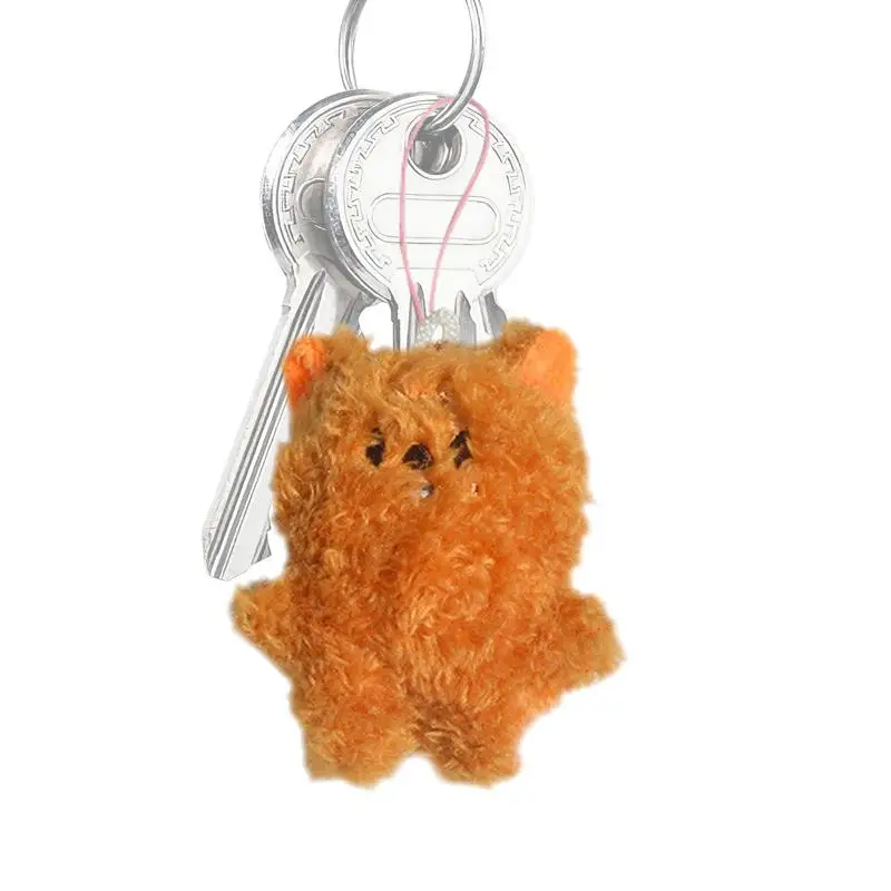 Słodki miś pluszowy breloczek mała zabawka lalka dziewczyny puszyste miękkie nadziewane plecak torba wisiorek breloczki na kluczyki do samochodu śmieszne akcesoria