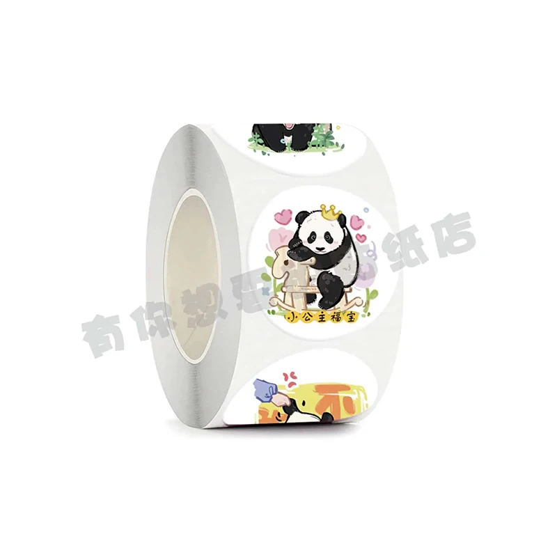 Panda Fubao-Cinta adhesiva de papel, juguete periférico, bonito, 400 piezas, equipaje, guitarra, monopatín