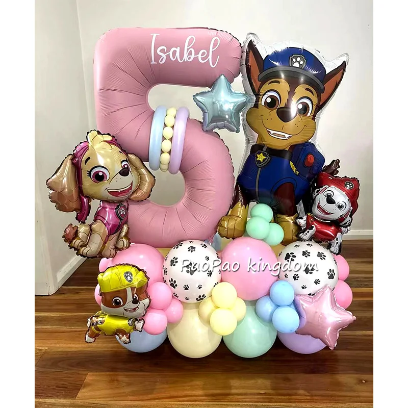 PAW Patrol Digitales Ballon-Set Chase Skye Kindergeburtstag Party Dekoration Babyparty Zubehör Raumdekoration Junge Mädchen Geschenke