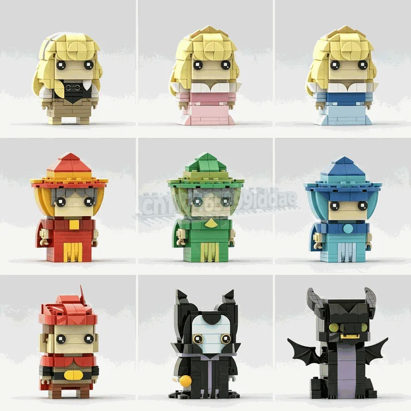 1512PCS Sleeping Beauty Character Bundle MOC Model Custom Puzzle Animation Figure Building Blocks DIY Assembly Creative Toy Gift