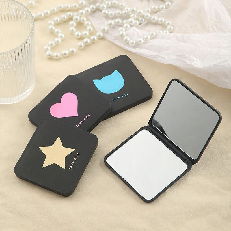 New Double Sided Foldable Mirror Portable Pocket Mirror Makeup and Makeup Square Small Mirror Cute Makeup Small Mirrors