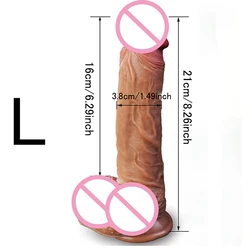 8.3 Inch Realistic Dildo with Powerful Suction CupRealistic Penis Sex Toy Flexible G-spot Dildo with Curved Shaft and Ball 18