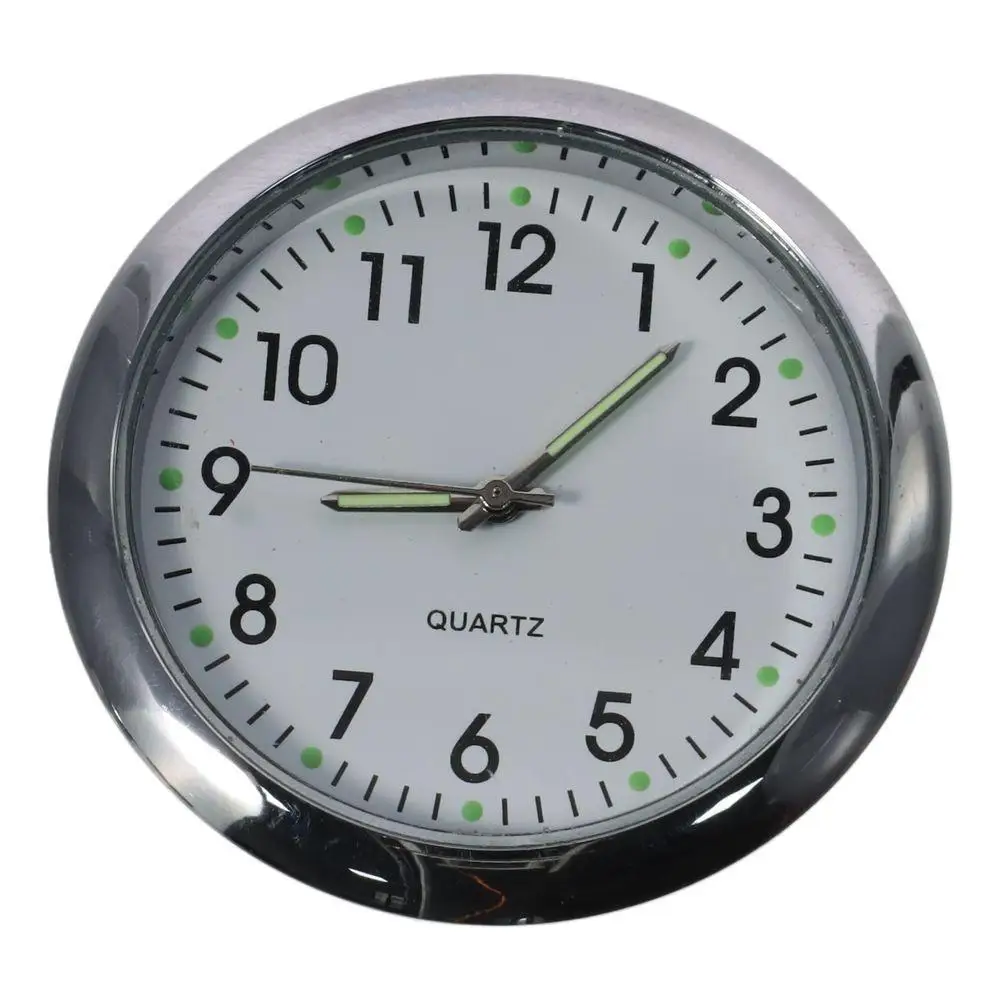 1Pc Car Assessories Parts Black Stick on Blue White Car Vent Clocks Mini Round Dashboard For Car