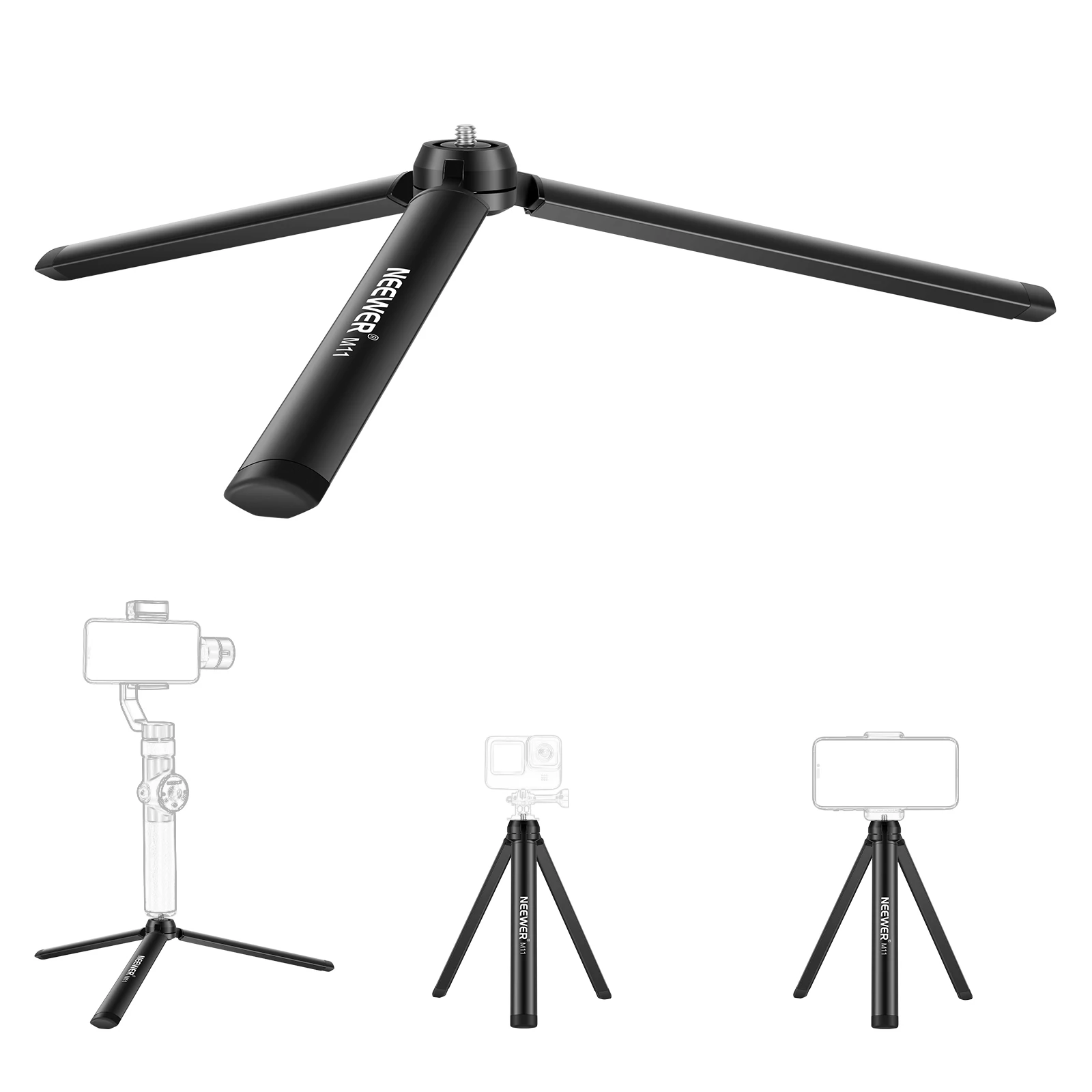 NEEWER Mini trípode de Metal para estabilizador de agarre de mango de cardán monopié de cámara DSLR Compatible con Crane M2 Smooth 5 Osmo