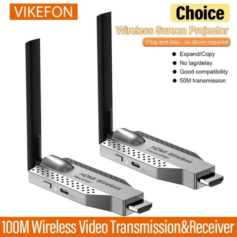 

HDMI-Compatible Wireless Video Transmitter and Receiver Extender 50m Video TV Stick Dongle Wireless Adapter For Camera Laptop PC