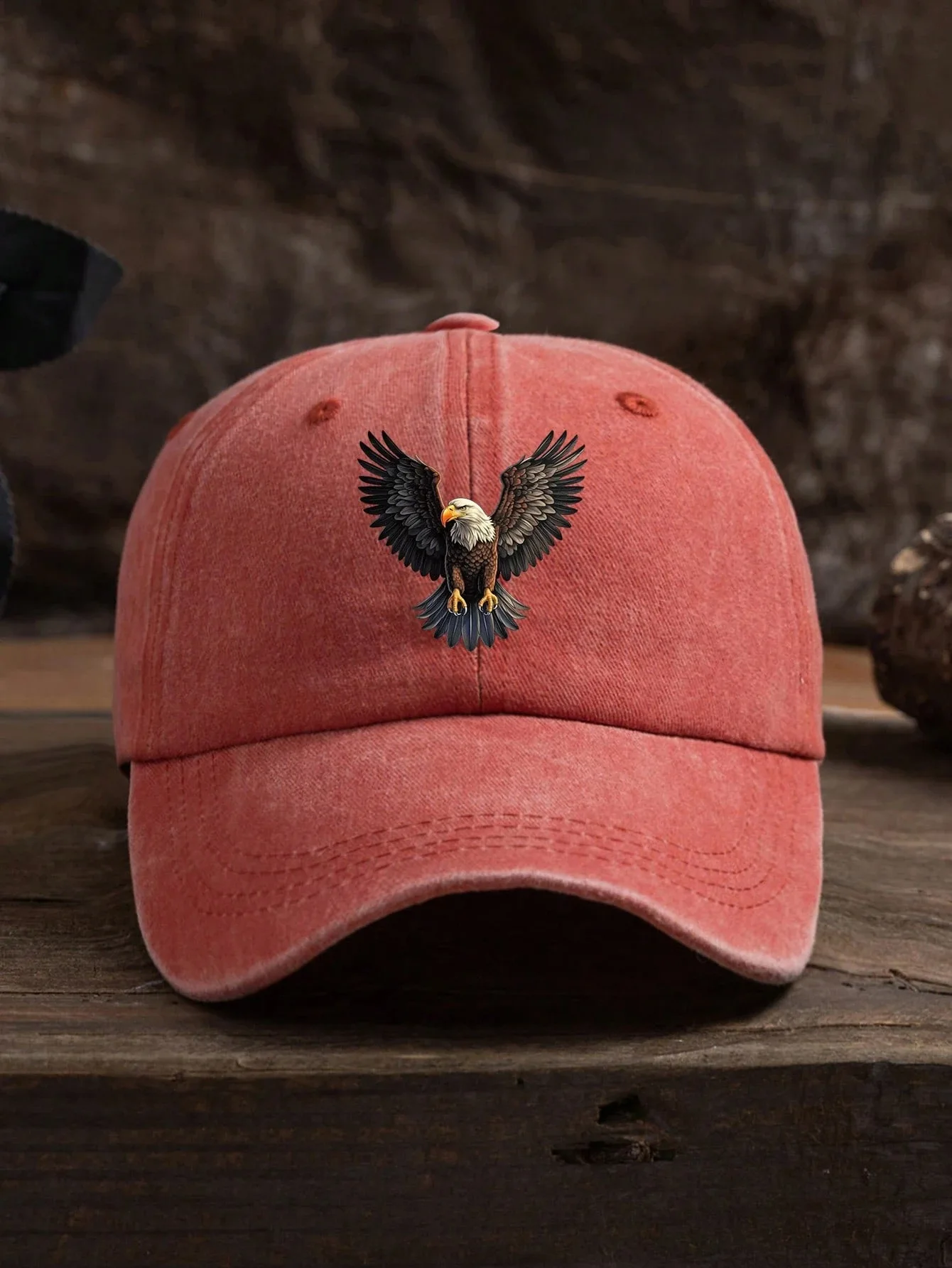 New Eagle print baseball cap, adjustable for both men and women, suitable for hiking, fishing, and vacation exploration