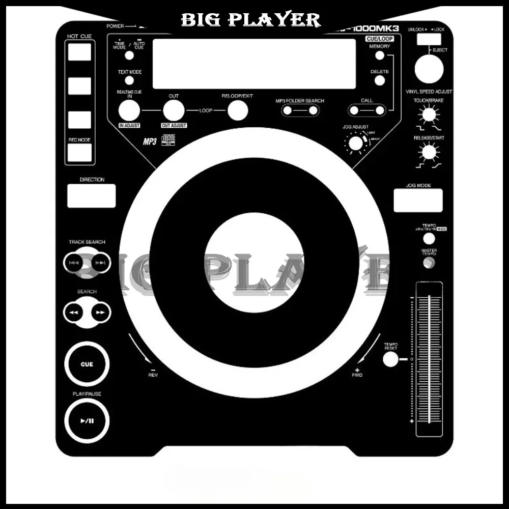 

CDJ-1000 MK3 панель проигрывателя дисков пленочный проигрыватель дисков персонализированная красочная наклейка не железная панель