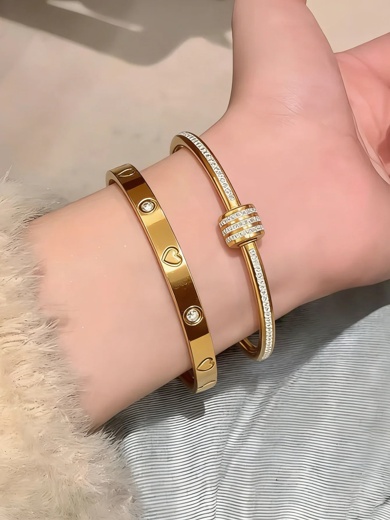 Women'S Holiday Formal Wear - Set Gelang Baja Tahan Karat Berhias