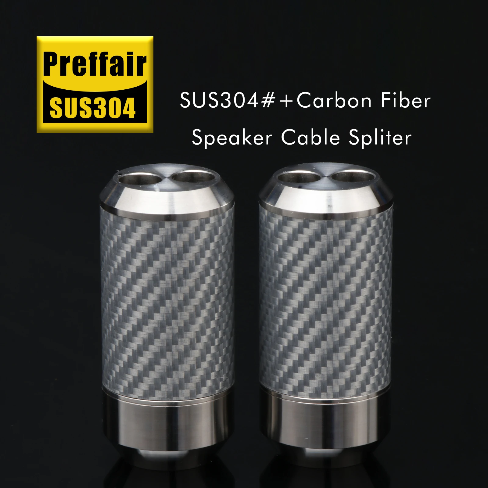 A1609L06 A1606L09 4Pcs Carbon fiber Speaker Cable Audio Cable Wire Pants Boot Y splitter 1 to 2 Speaker cable boot 16mm to 9mm