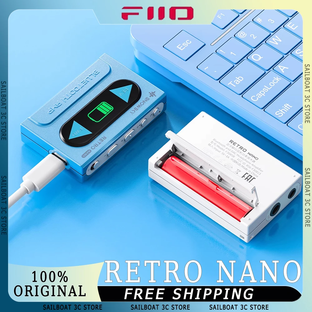 Fiio Snowsky Retro Nano Lossless Bluetooth Audio Receiver Headset Amplifier Adapter Portable HiFi Audio Receiving Decoder Custom