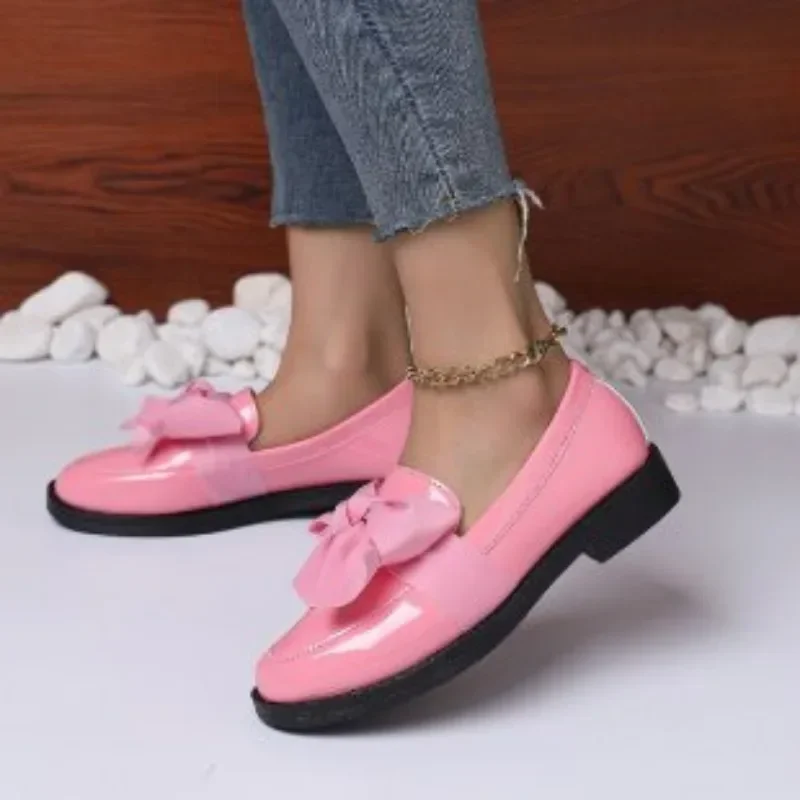 Ladies Shoes 2024 Plus Size Slip on Women's Pumps Classics Casual Pumps Women Bow Tie Round Toe Low Heel Shoes Women Zapatos image 2