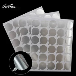 300Pcs Disposable Eyelash Glue Holder Foil Pallet Eyelash Extension Glue Pads Lashes Stickers Stand on Eyelash Jade Stone