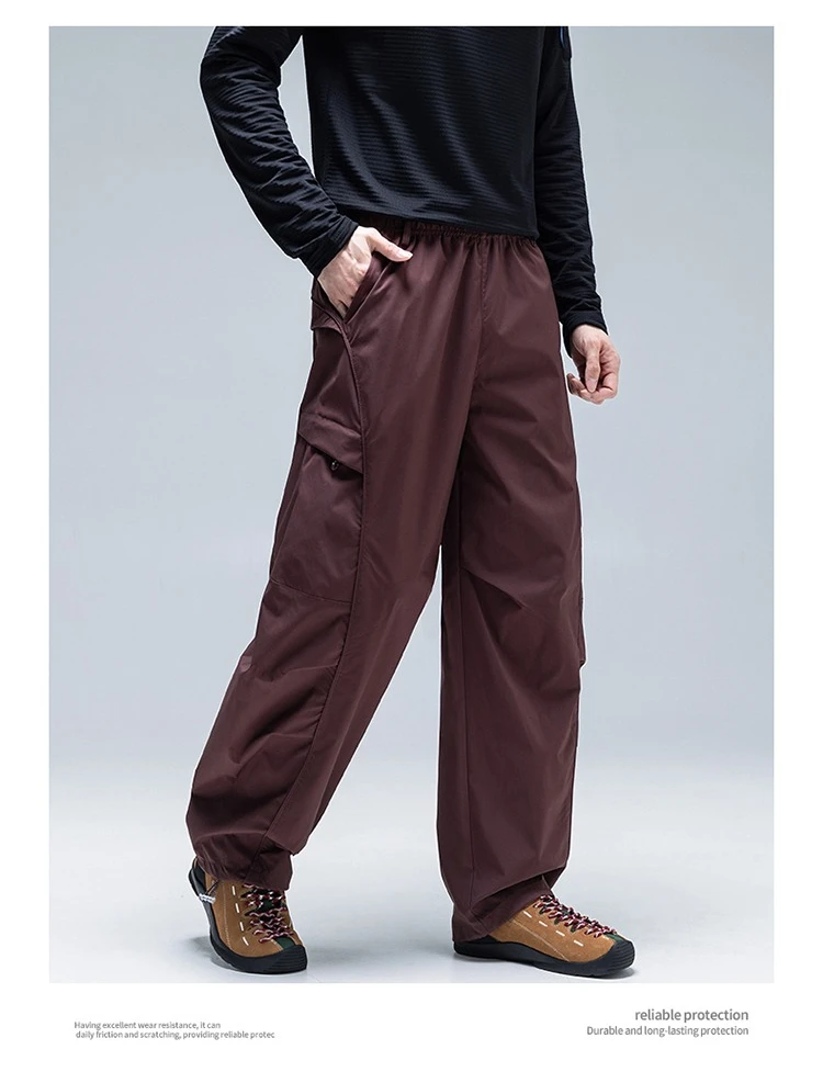 Unisex Wasserdichte & Reißfeste Wanderhose – 3D Anti-Falten, Verstellbarer Bündchen-Kordelzug für Outdoor-Trekking & Freizeitkleidung – Detail 11