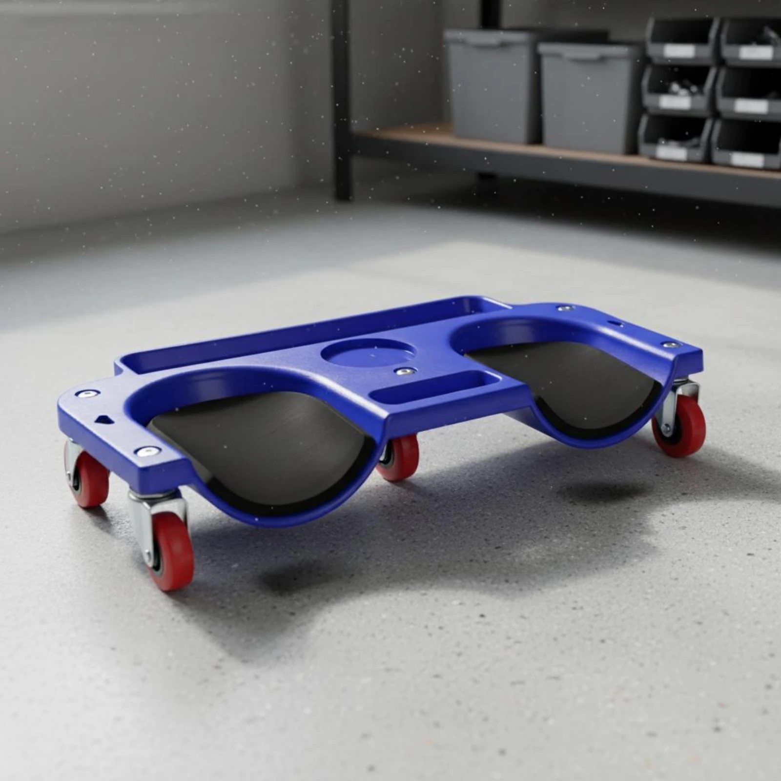 Mechanic Kneeling Board Molded Platform Swivel Caster Knee Seat Rolling Knee Board Rounded Edges Garage Gear Durable Frame