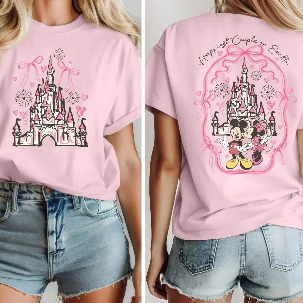 Koszulka z zamkiem na Walentynki w latach 2025, koszulka z zamkiem, koszulka z Magicznym Królestwem, koszulka dla najszczęślijszej pary na ziemi, koszulka dla par