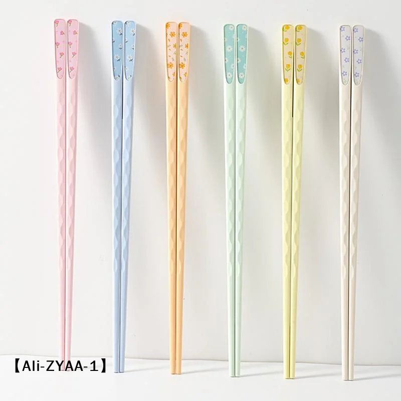 【A】5 Pairs Colorful Fiberglass Chopsticks Dishwasher Safe Chopstick Reusable Non-slip Chop Sticks Japanese Chinese Fiberglass