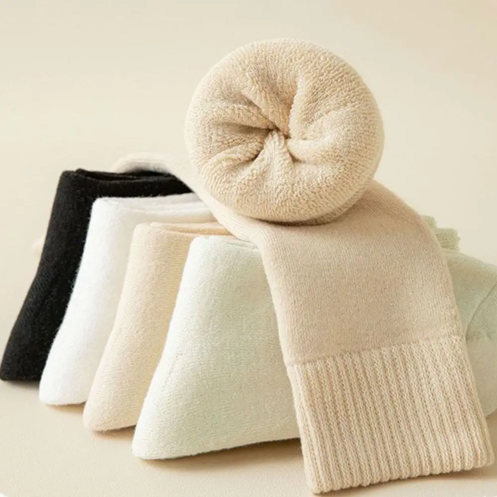 Winter Warmer Polyester Winter Warmer Thicken Sock Thermal Wool Medium Tube Sock Sleeping Socks Seamless Cashmere Snow Socks