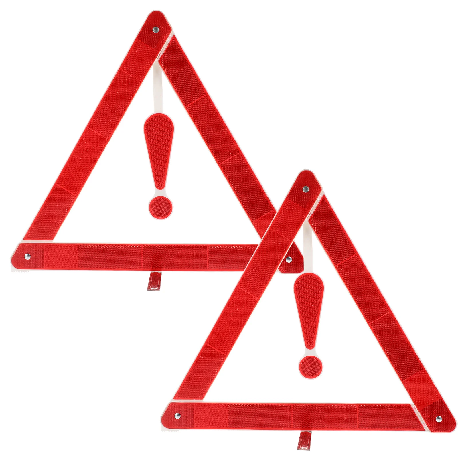 

2Pcs Car Warning Sign Triangle Folding Road Safety Kit Auto Warning Tripod for Vehicle Maintenance Roadside Assistance
