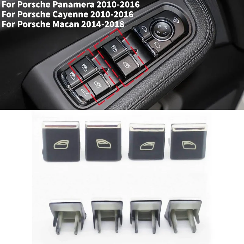 1Pcs Window Switch Button Cap Cover Driver Master Side For Porsche Panamera / Cayenne 2010-2016/For Macan 2014-2018