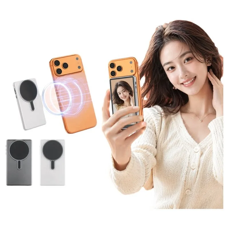 5 inch touch screen mobile phone with filling light, selfie screen projector remote shooting rear selfie display