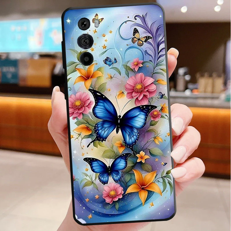 

Phone Case For Motorola Edge 50 40 Pro 60 50 40 30 Ultra Neo Fusion Moto G85 G72 G53 G54 G84 G13 G32 Butterfly