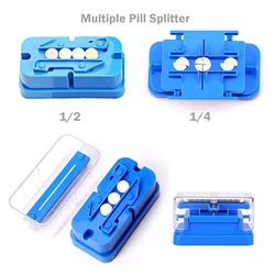 1PC Multiple Pill Splitter Stainless Steel Blade Quartering 1/4 1/2 Pill Cutter for Round Oblong Pills Tablet Cutter Splitter