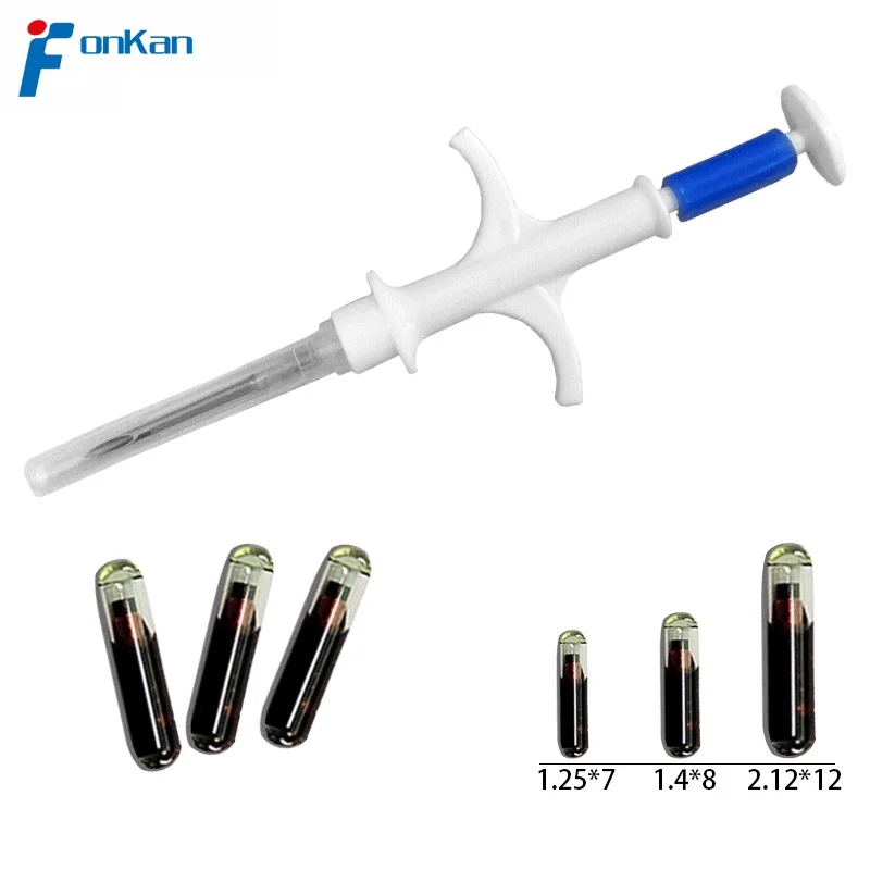 10pcs Animal Microchip Syringe for Cat Dog Pet Glass Tag FDX B ISO11784/85 ICAR Injectable Syringe
