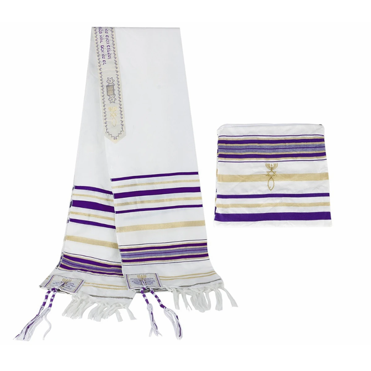 Jewish Tallit Prayer Shawl Talis Bag Scarf Christian Tassel Arabic Wraps For Women Men Scarfs