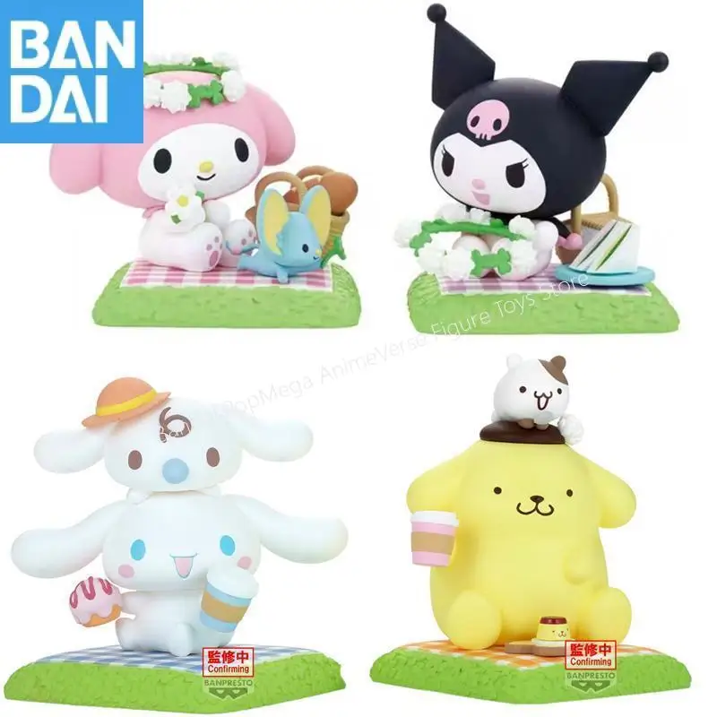 

Bandai Namco Banpresto Sanrio Kuromi Cinnamoroll Cinnamon My Melody Pompompurin Фигурка Модель Отправка друзей Подарочная игрушка в наличии